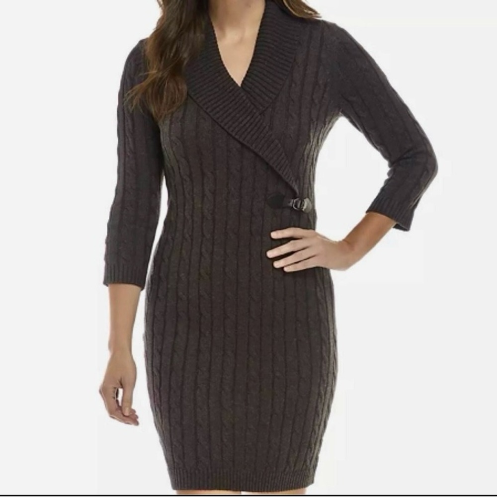 NWT Calvin Klein Cable Knit Sweater Dress